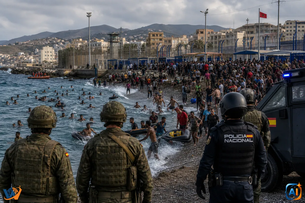 Mii de migranți intră în Ceuta. Spania trimite armata