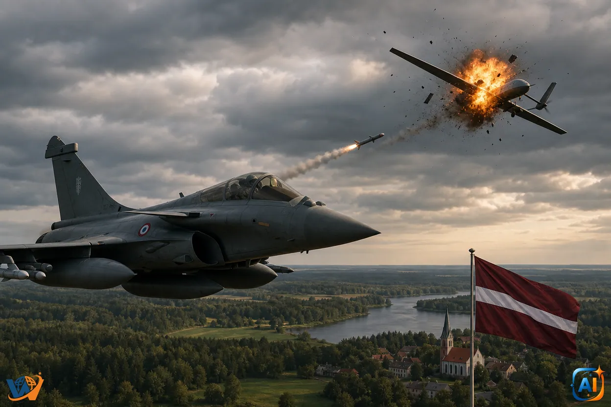 NATO doboară o dronă intrată în Letonia