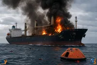Navă comercială turcă, lovită de rachete în Marea Neagră. Cinci marinari au murit