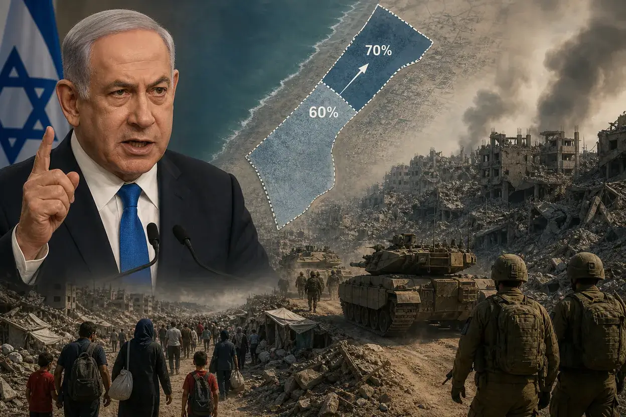 Netanyahu vrea control asupra a 70% din Gaza