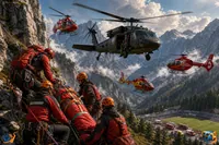 Patru alpiniști căzuți în gol, o operațiune de salvare fără precedent în Bucegi