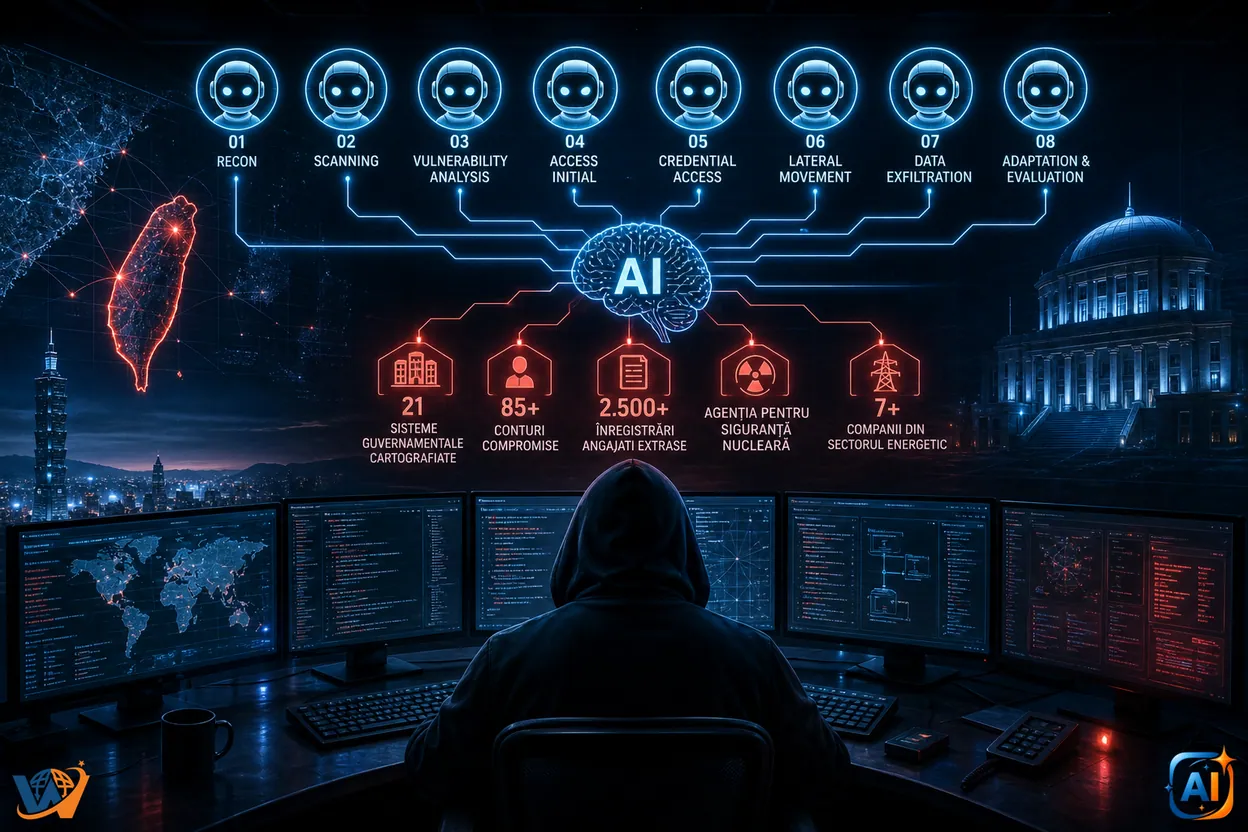 Opt agenți AI au atacat în echipă sisteme guvernamentale