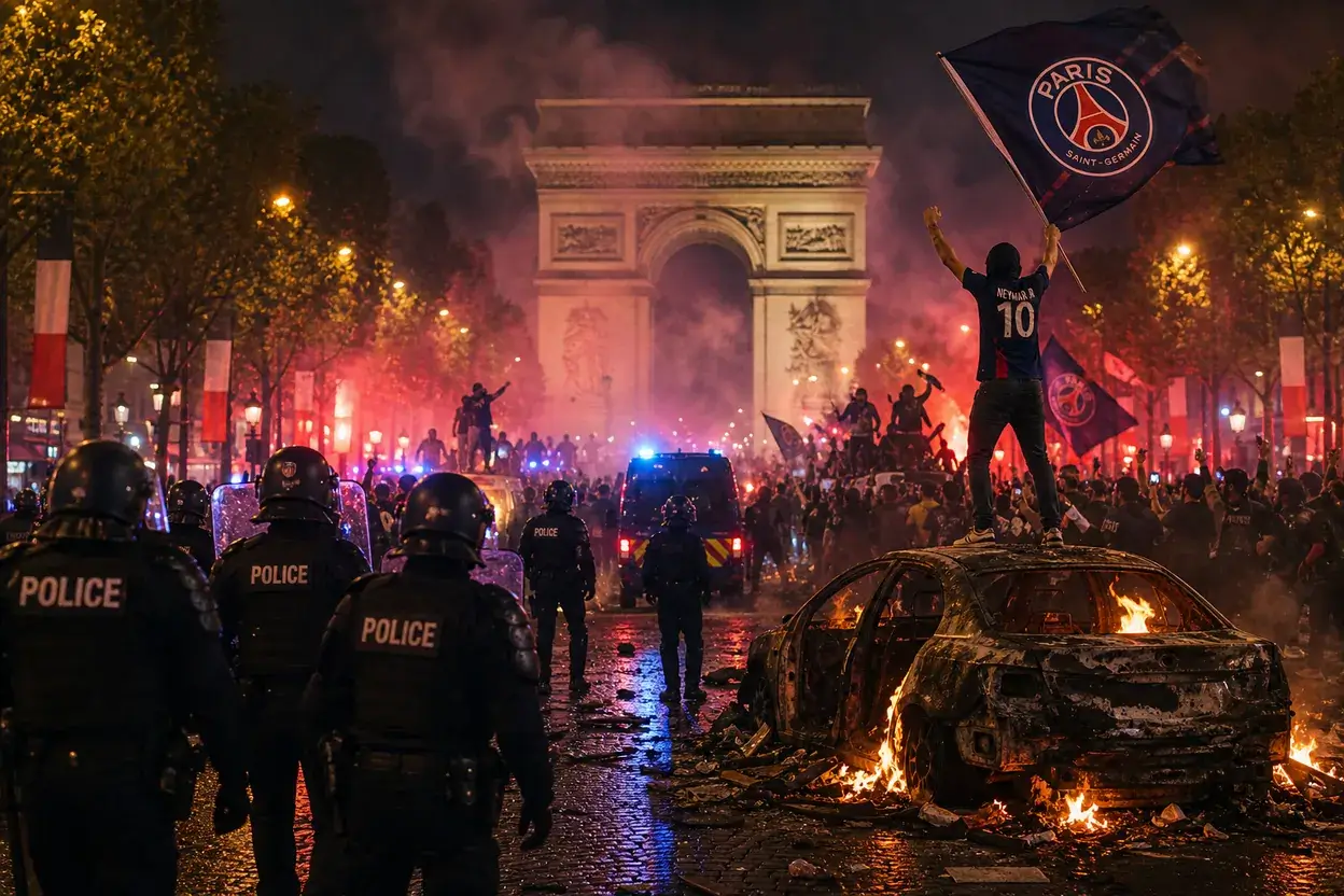 Parisul, zguduit după triumful PSG
