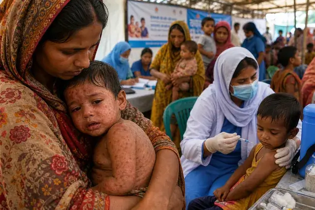 Peste 500 de copii, uciși de rujeolă în Bangladesh
