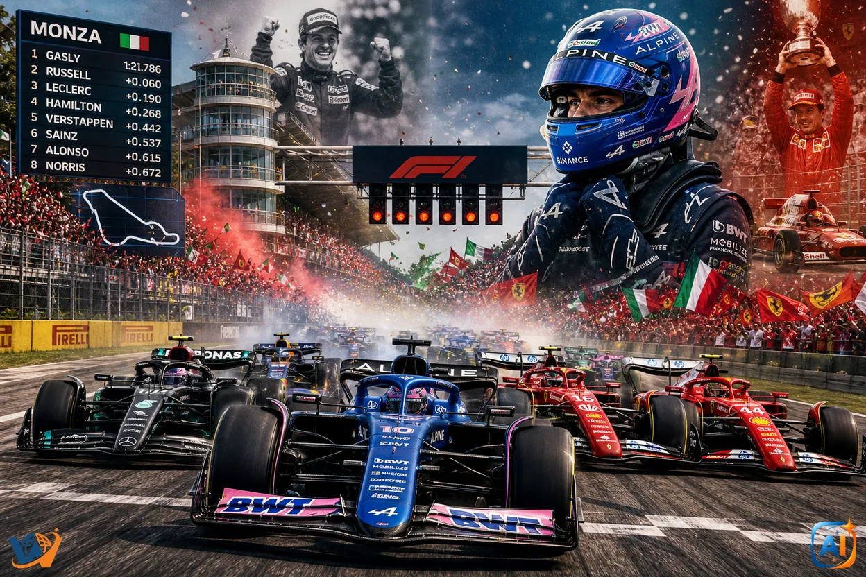 Pierre Gasly, surpriza de la Monza: pole position în Marele Premiu al Italiei