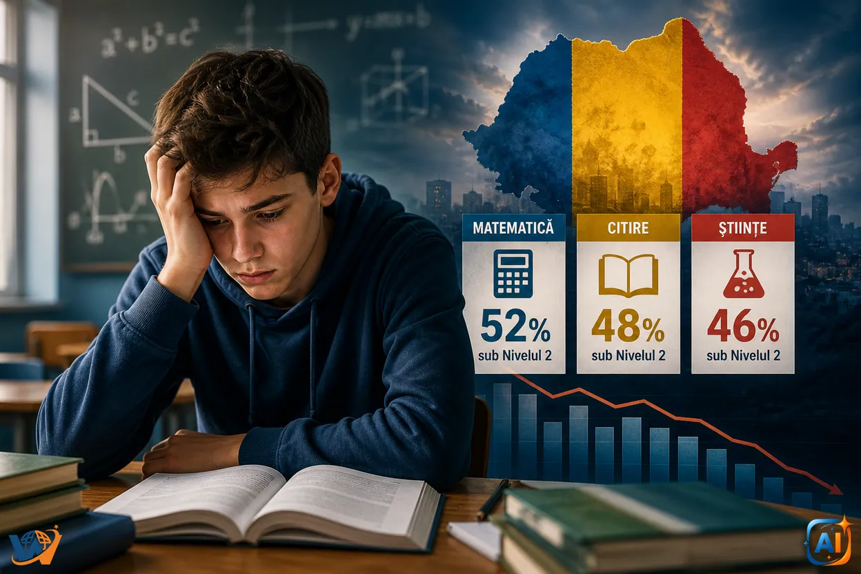PISA 2025: 52% dintre elevii români sunt sub nivelul de bază la matematică