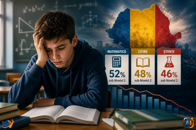 PISA 2025: 52% dintre elevii români sunt sub nivelul de bază la matematică