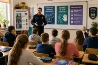 Polițiștii din Cluj duc lecțiile de siguranță în școli