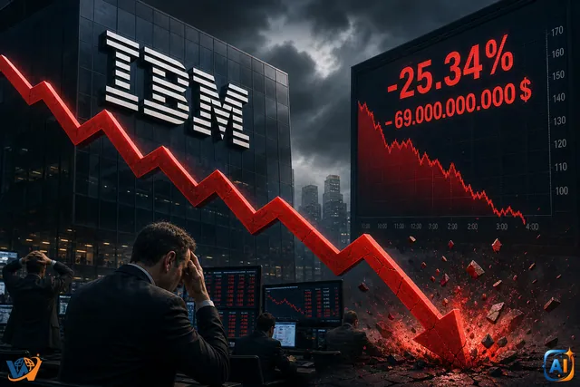 Prăbușire istorică pentru IBM: 69 de miliarde pierdute într-o zi