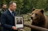 Președintele Poloniei a adoptat simbolic un urs din România, pe Batyr