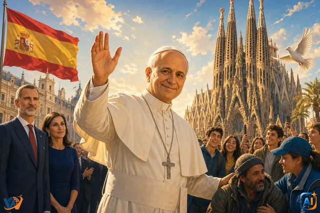 Papa Leon XIV a ajuns în Spania