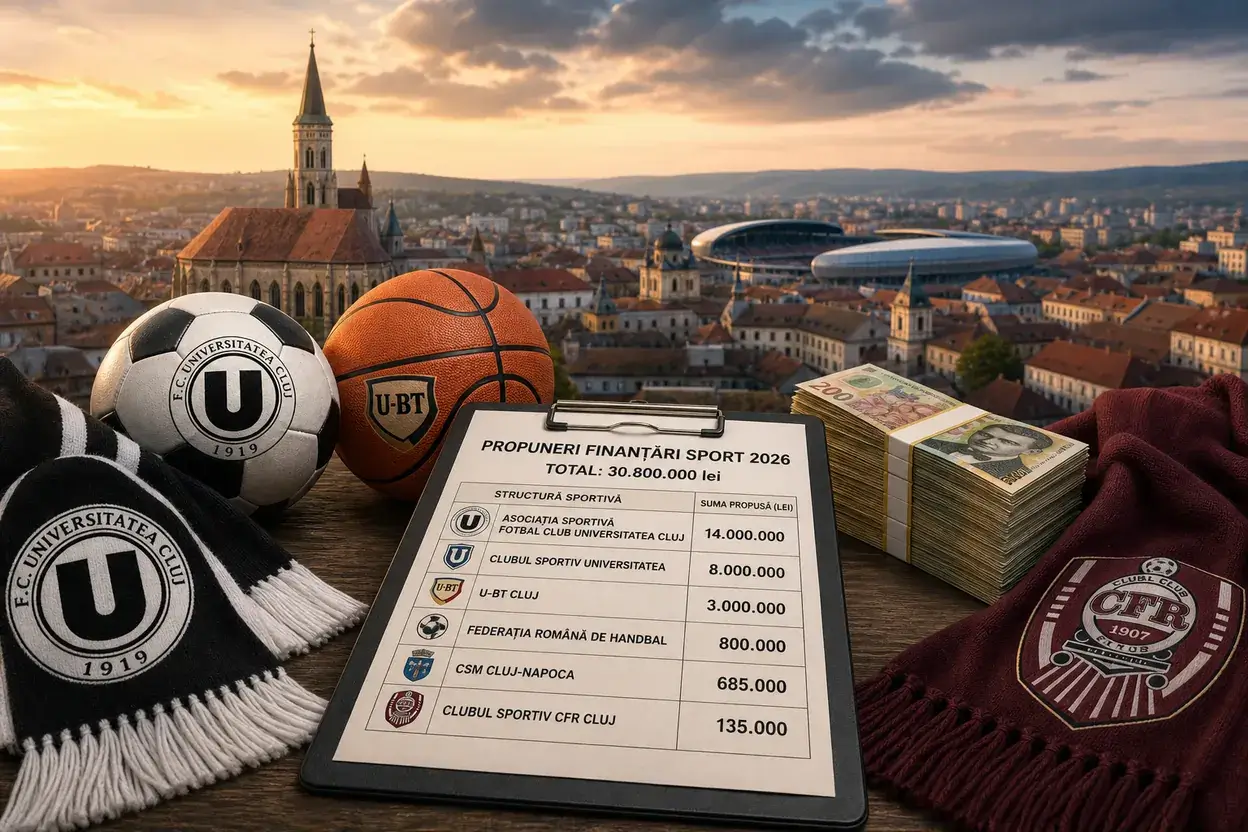 Primăria Cluj dă 30,8 milioane pentru sport