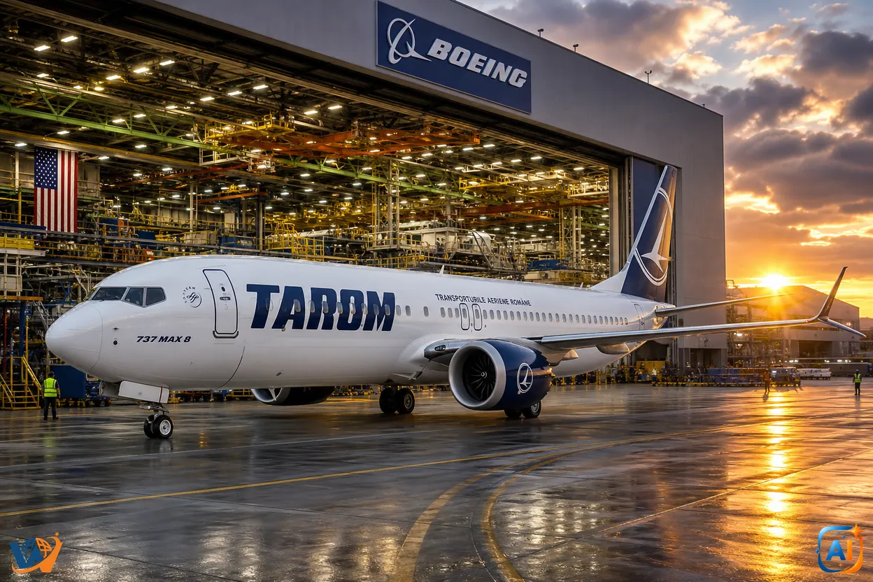 Primul Boeing 737 MAX al TAROM a ieșit de pe linia de asamblare