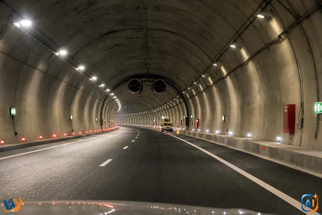 Primul tunel de autostradă, filmat pe A1 Sibiu-Pitești