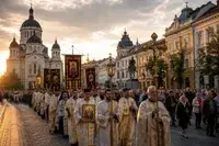 Procesiune de Rusalii în centrul Clujului