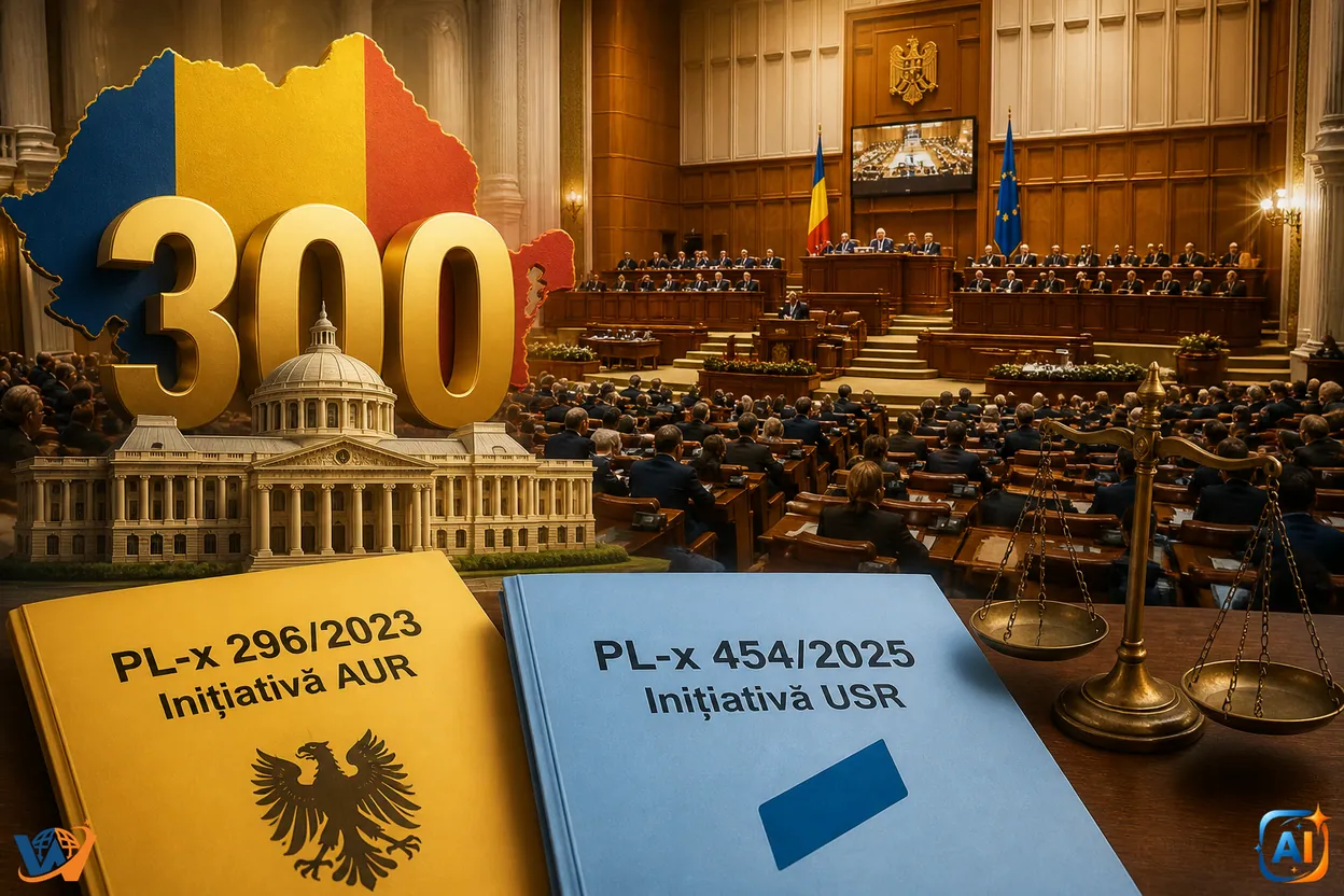 Proiectele pentru 300 de parlamentari revin în prim-plan. AUR și USR au inițiative separate, PNL susține dezbaterea