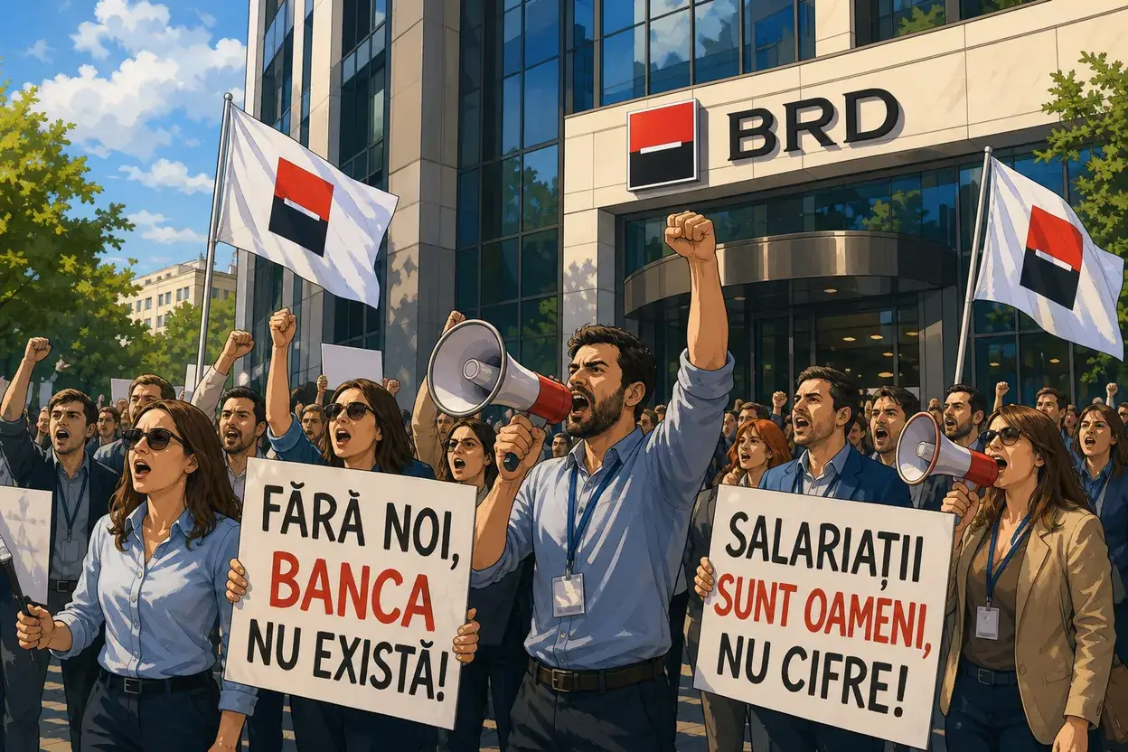 Revoltă într-o mare bancă din România