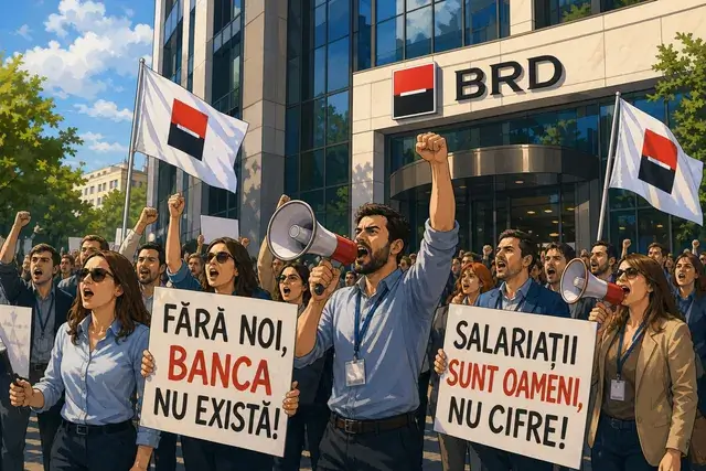 Revoltă într-o mare bancă din România