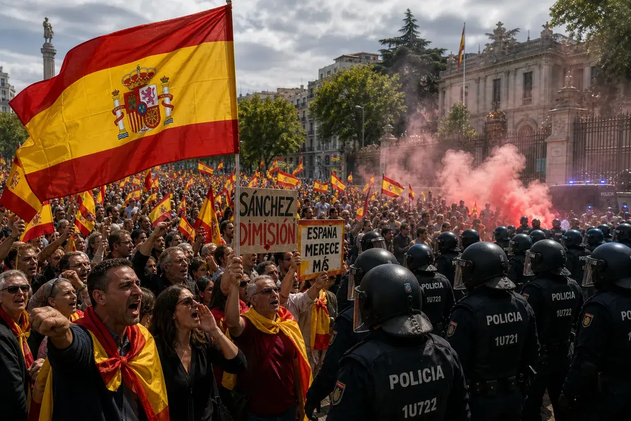 Zeci de mii de oameni cer demisia premierului Spaniei