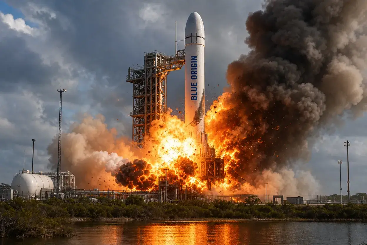 Racheta lui Bezos explodează la test. Lovitură pentru Blue Origin