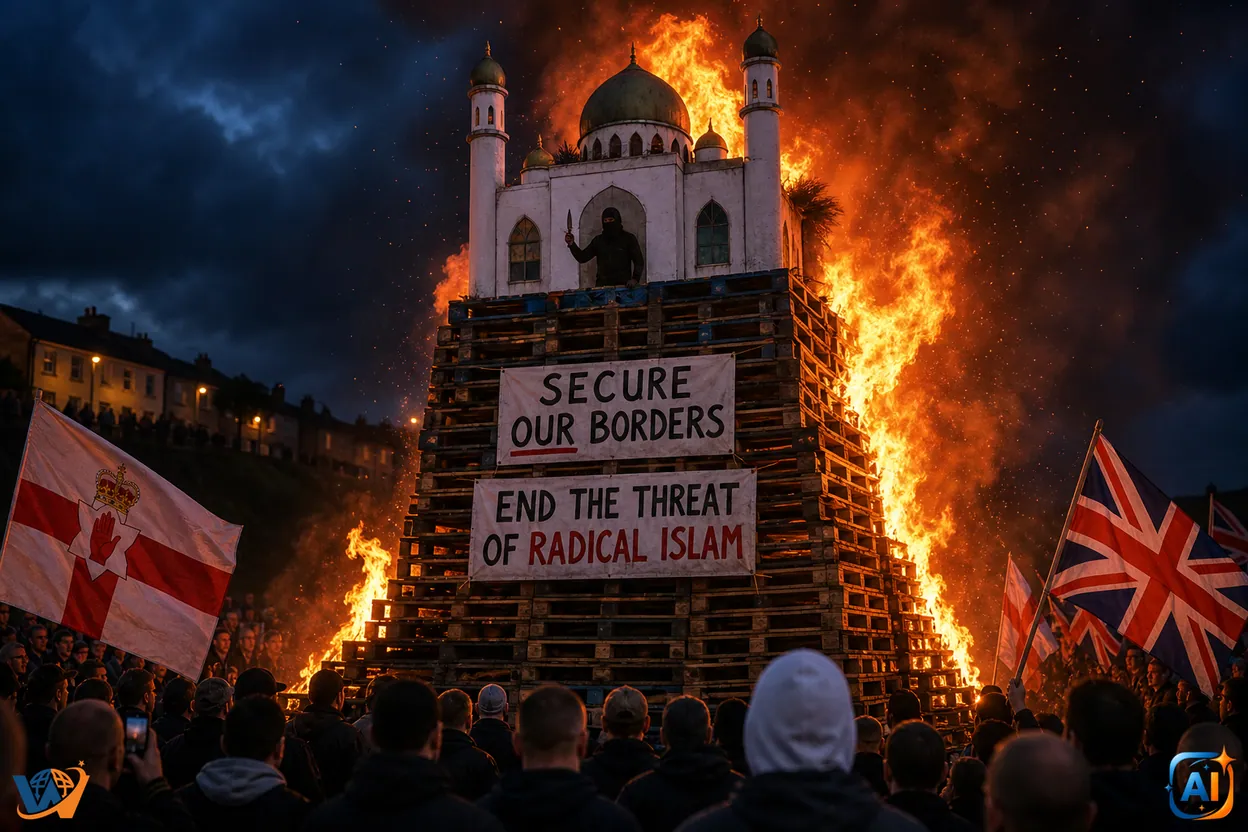 Replică de moschee incendiată în Irlanda de Nord