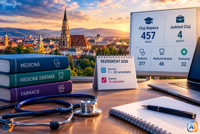 Rezidențiat 2026: Cluj are 457 de locuri și 4 posturi