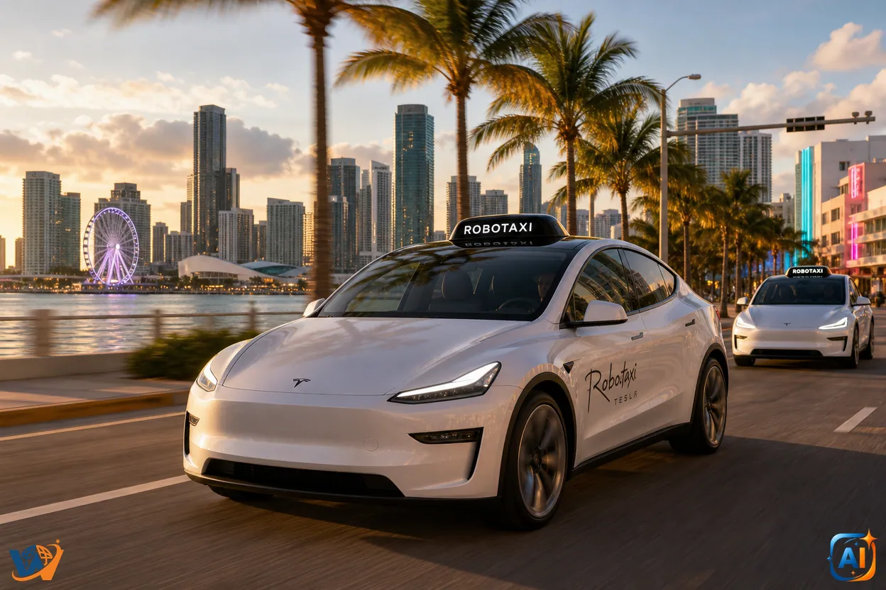 Robotaxi Tesla intră pe străzile din Miami
