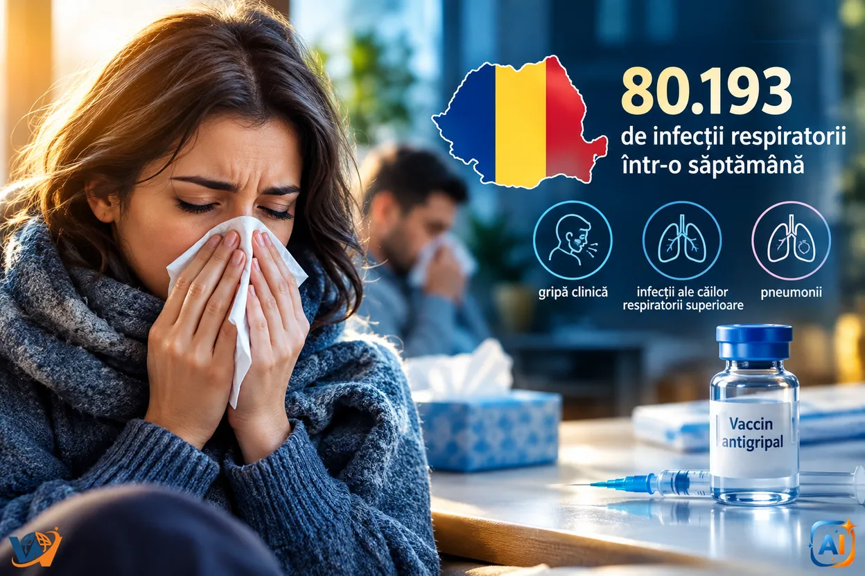 Peste 80.000 de infecții respiratorii într-o săptămână în România