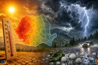 WoW Pulse Meteo: România, între 36°C și vijelii: caniculă și furtuni până duminică