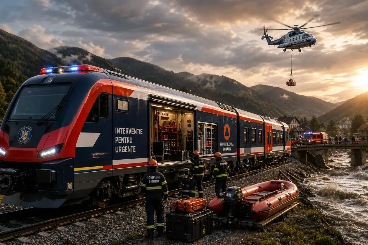 România cumpără un tren special de intervenție pentru situații de urgență