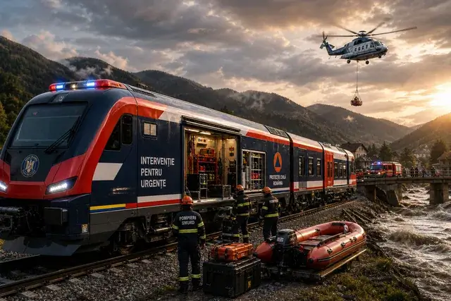 România cumpără un tren special de intervenție pentru situații de urgență