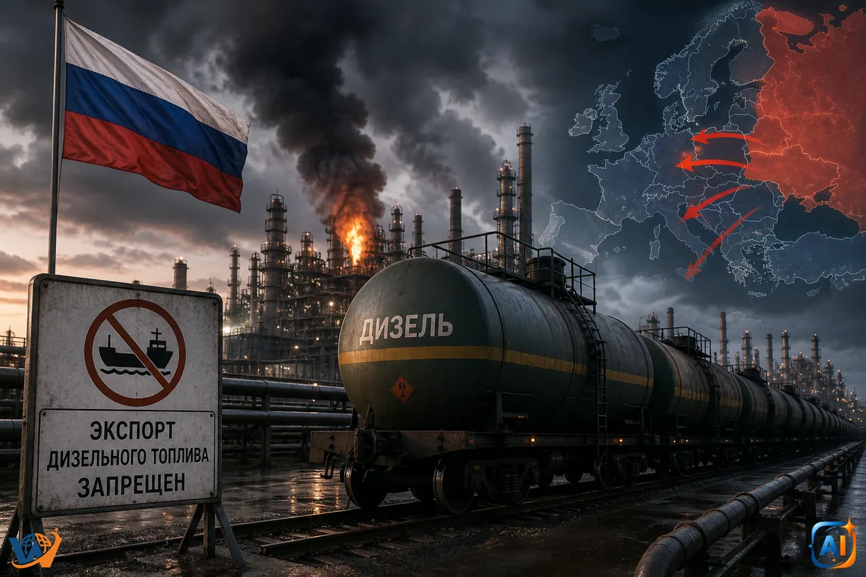 Rusia blochează exporturile de motorină