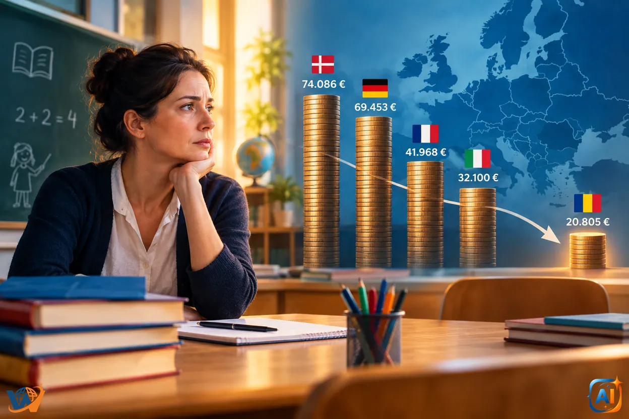 Salariile profesorilor în Europa: România, aproape de coadă
