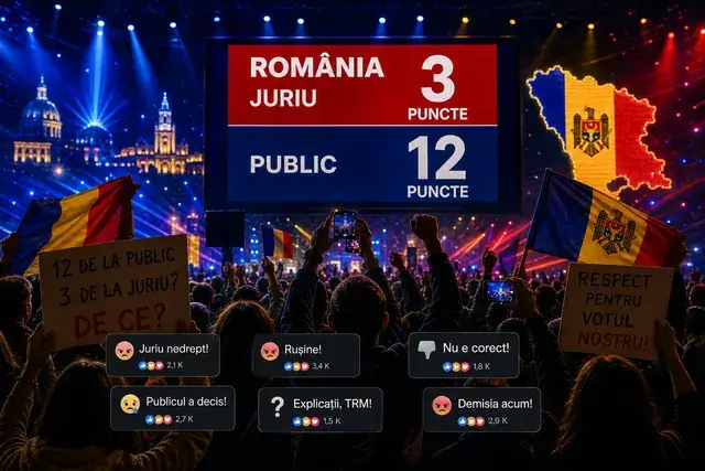 Scandal uriaș: Moldova a dat României doar 3 puncte