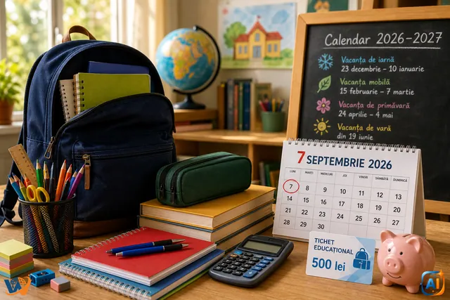 Școala începe pe 7 septembrie: calendar, costuri și ajutorul de 500 lei