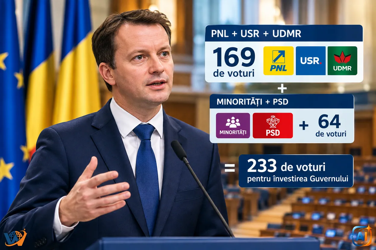 Siegfried Mureșan caută 64 de voturi pentru Guvern: merge la minorități și PSD, nu la AUR