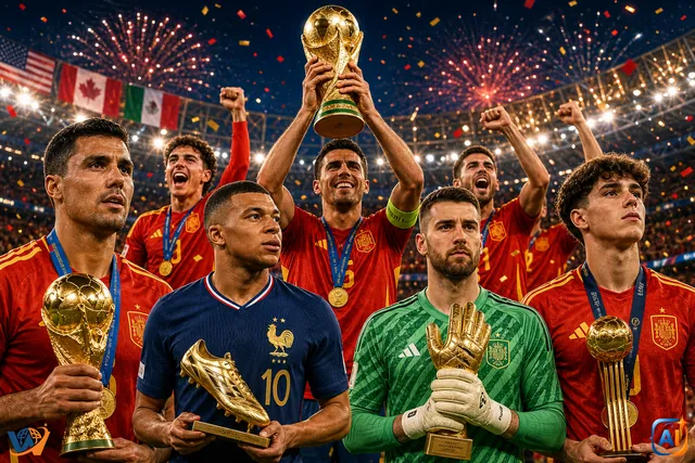 Spania domină Mondialul 2026! Rodri, Mbappé și Unai Simón au cucerit premiile turneului
