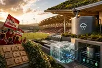 Stadion construit de fani și răcit cu apă de ploaie