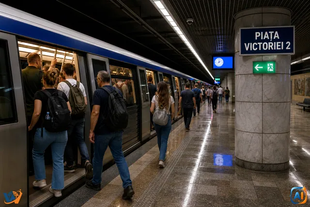 Stația Piața Victoriei 2 s-a redeschis după inundație