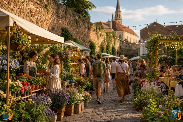 Strada Potaissa devine din nou piață de flori