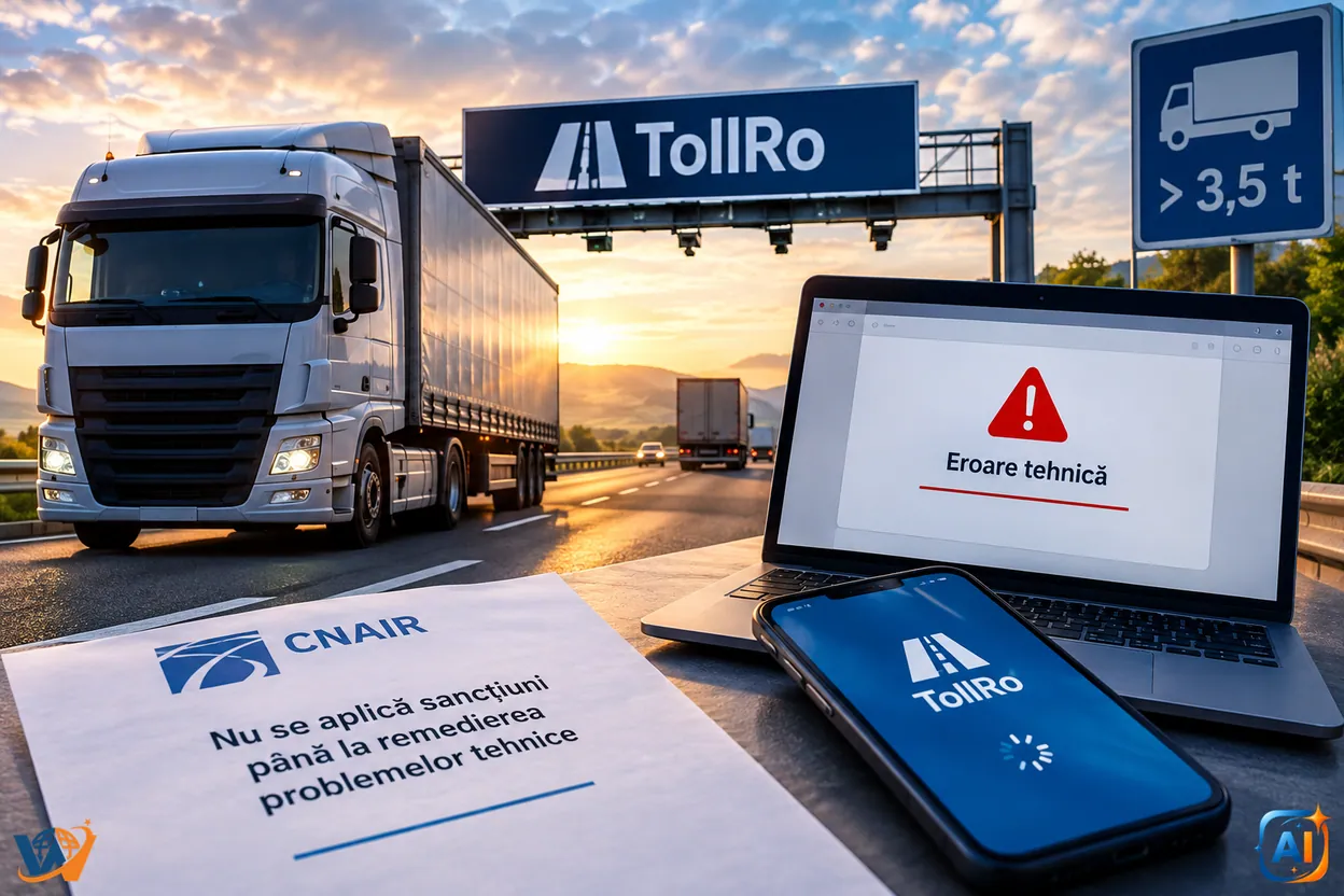 TollRo a pornit cu erori. CNAIR suspendă amenzile până la remediere