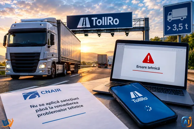 TollRo a pornit cu erori. CNAIR suspendă amenzile până la remediere