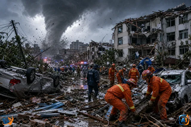 Tornade violente în China: morți și sute de răniți