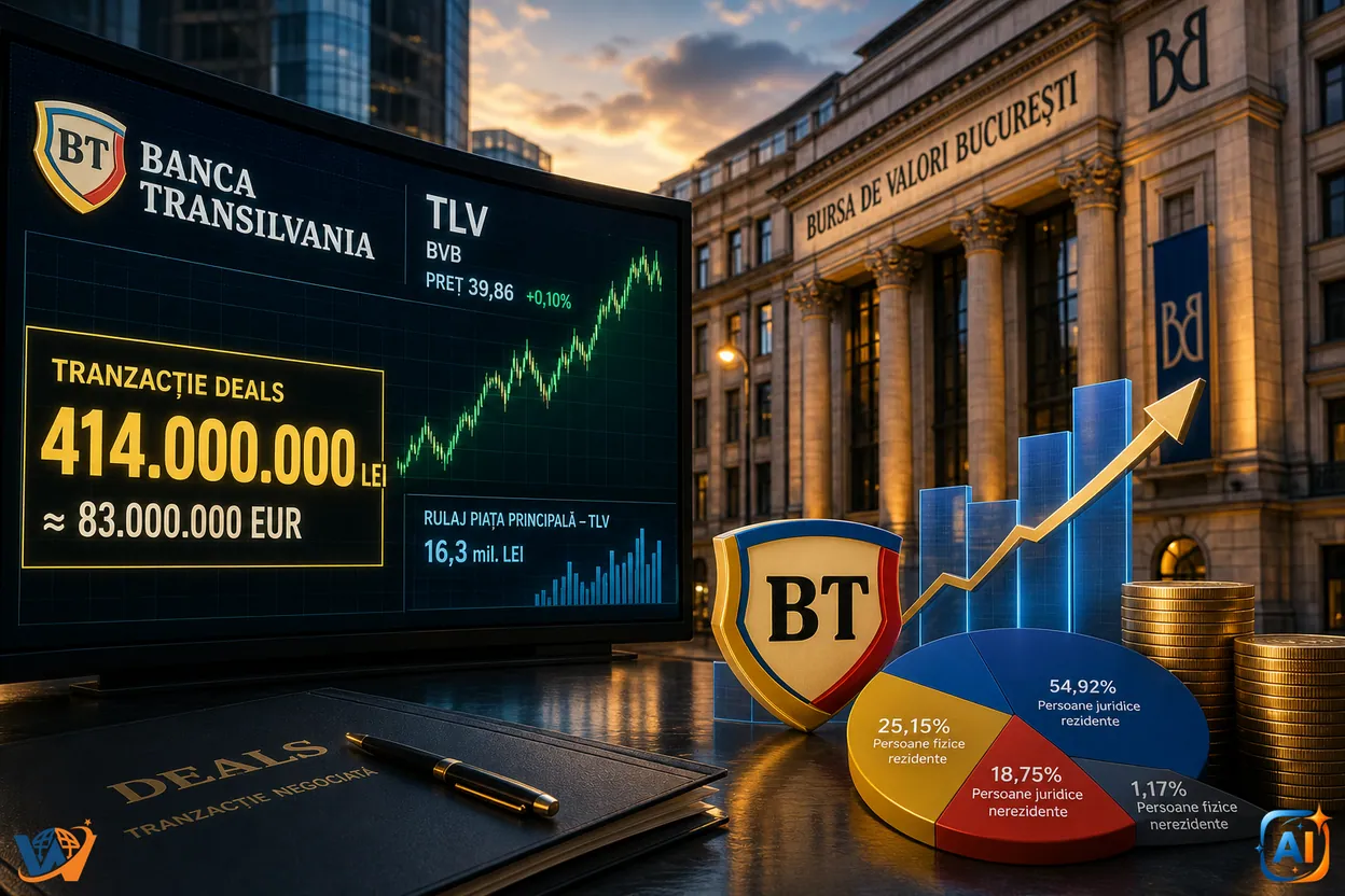 Tranzacție uriașă cu acțiuni Banca Transilvania