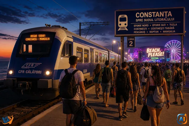 Trenuri suplimentare spre litoralul festivalurilor