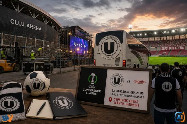 „U” Cluj joacă la Sfântu Gheorghe cu Brann