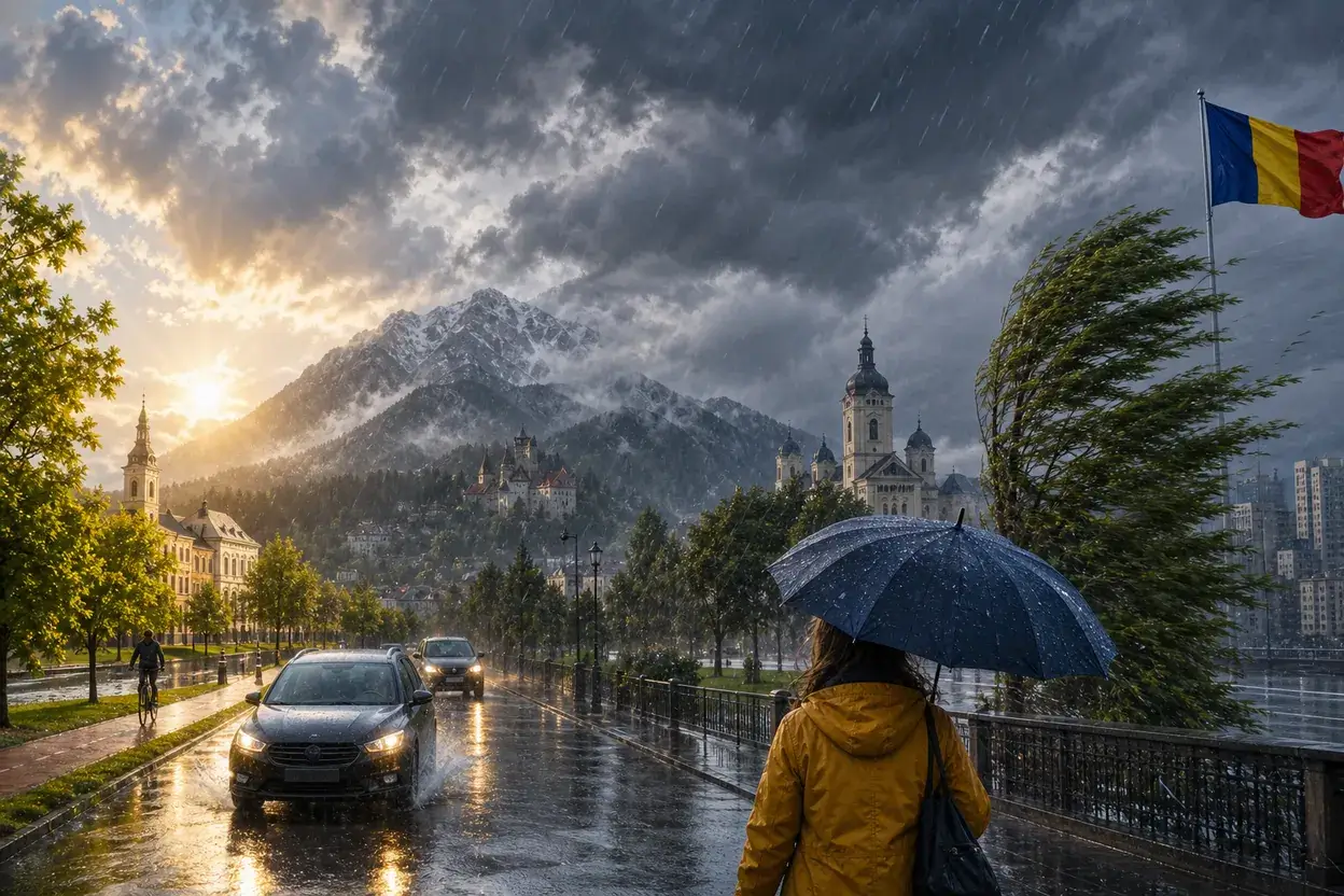 Pulse Meteo: Vreme cu ploi și vânt azi în România