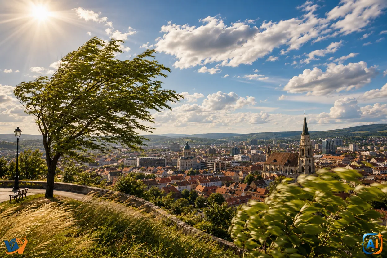 Vremea la Cluj: zi însorită, dar cu vânt puternic