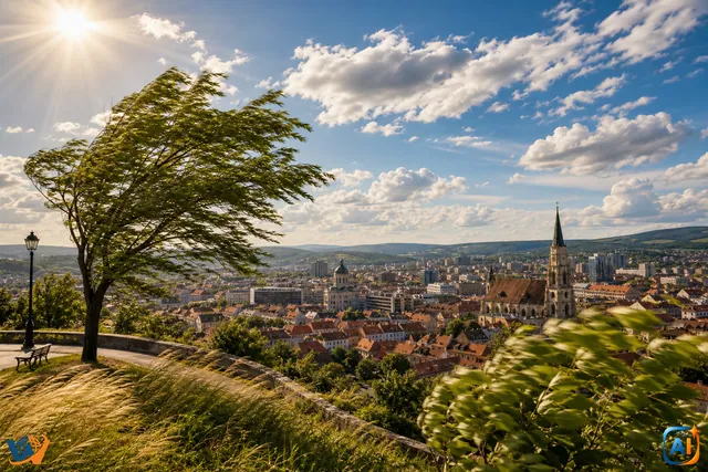 Vremea la Cluj: zi însorită, dar cu vânt puternic