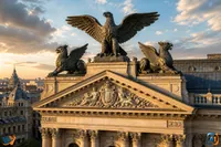 Vulturul Universității revine după 82 de ani pe clădire